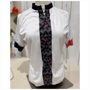 Rion Sports Cycling Zip-Up Jersey Back Pockets w/ Reflector, XL